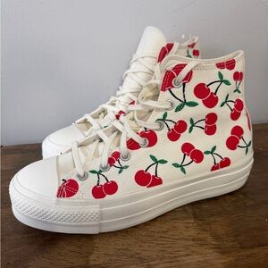 Converse Chuck Taylor All Star Lift Cherry Pattern High-Tops women’s size 10